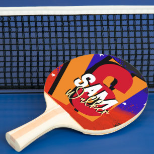 Pala De Ping Pong Jugador de tenis de mesa Red/Blue USA