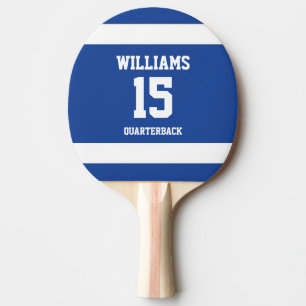 Pala De Ping Pong Jugador Deportivo Azul Real y Blanco