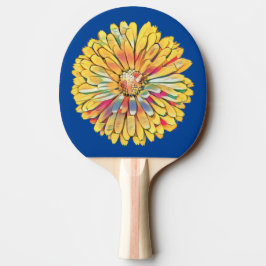 Pala De Ping Pong Junta de dibujo de flores amarillas