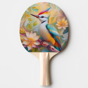 Pala De Ping Pong Juvenil Rainbow Woodpecefer Fantasy Bird