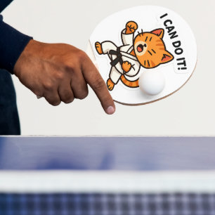 Pala De Ping Pong Karate Cat Pegatina