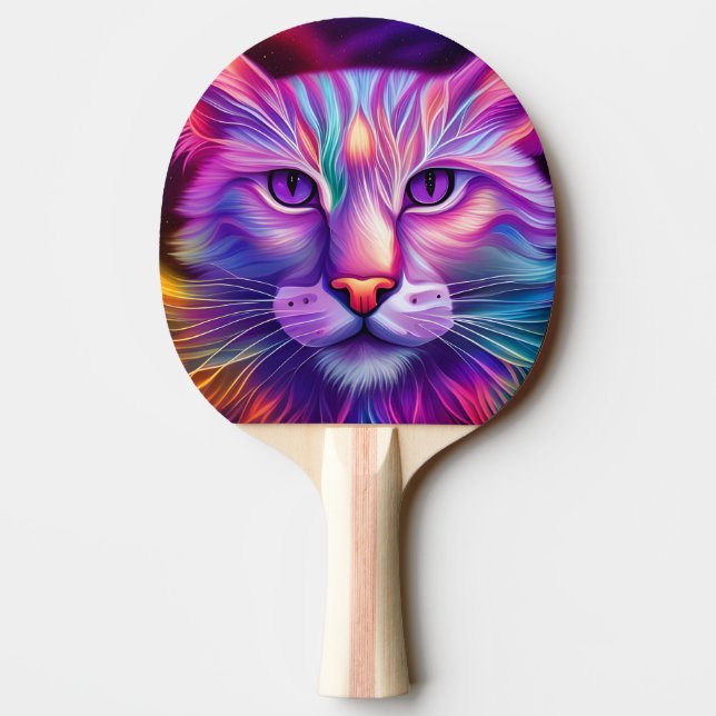 Pala De Ping Pong Katze in Neonfarben (Reverso)