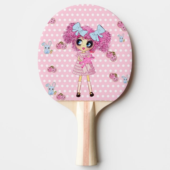 Pala De Ping Pong Kawaii Chica PinkyP linda chica (Anverso)