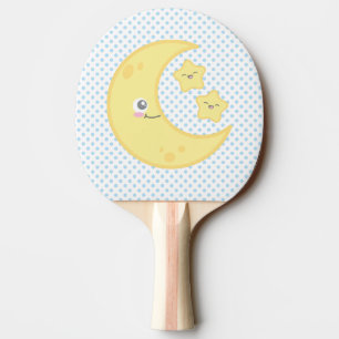 Pala De Ping Pong Kawaii Moon y Stars Ping Pong Paddle