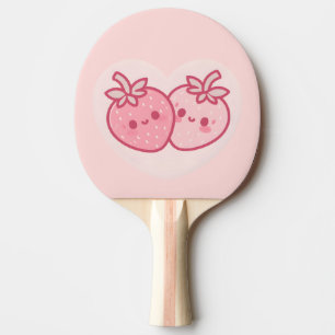 Pala De Ping Pong Kawaii Pink Valentines Strawberries