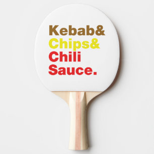 Pala De Ping Pong Kebab, Chips y Salsa de Chili.