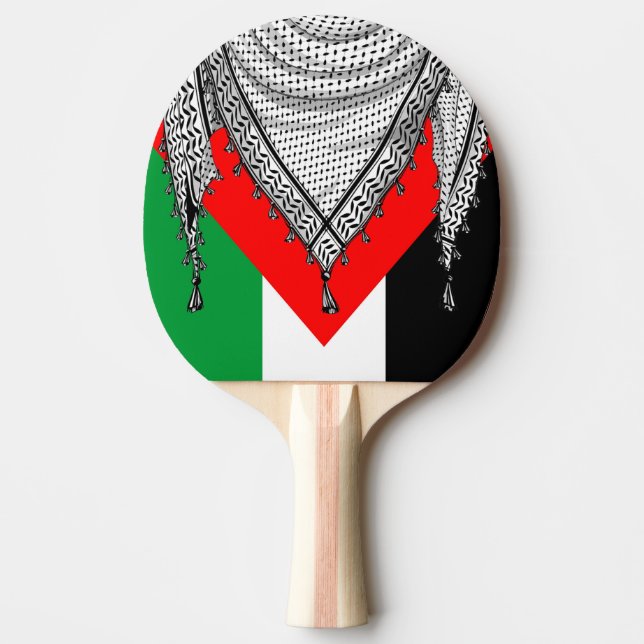 Pala De Ping Pong Keffiyeh palestino Scarf tejido tradicional (Anverso)