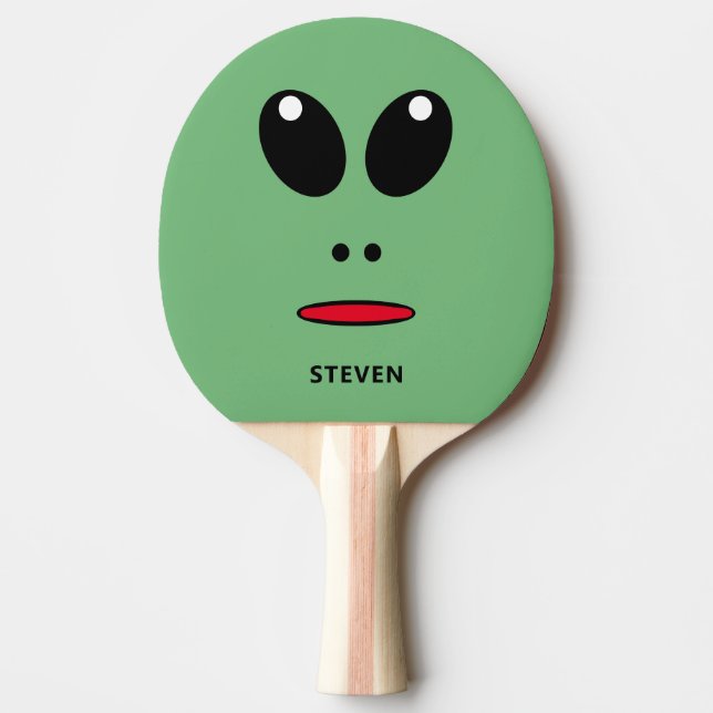 Pala De Ping Pong KIds personalizadas de la diversión verde suave (Anverso)