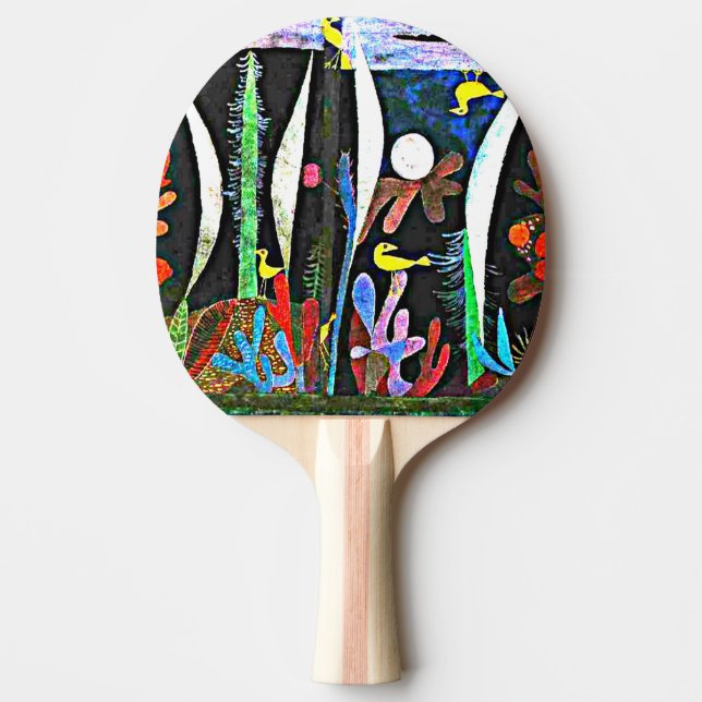 Pala De Ping Pong Klee - Paisaje con aves amarillas (Anverso)