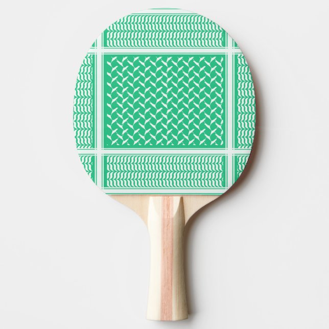 Pala De Ping Pong Kufiya palestina gradiente verde (Anverso)