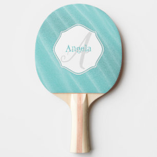 Pala De Ping Pong La arena verde azulada riega el remo personalizado