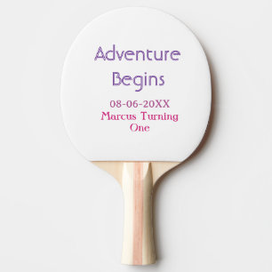 Pala De Ping Pong La aventura comienza nombre fecha cumpleaños 1 sim