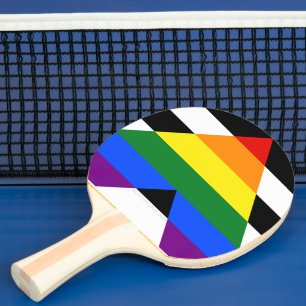 Pala De Ping Pong La bandera de aliado heterosexual de SlipperyJoe c