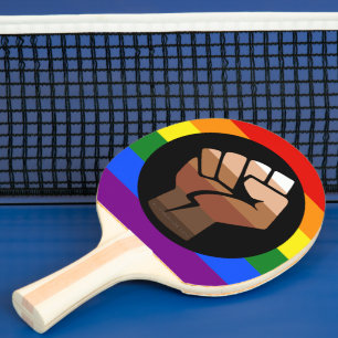 Pala De Ping Pong La bandera de color de gente queer de SlipperyJoe'
