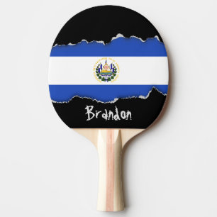 Pala De Ping Pong La bandera de El Salvador