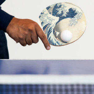 Pala De Ping Pong La Gran Ola de Kanagawa Ukiyo-e Japonés