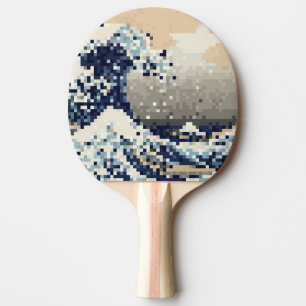 Pala De Ping Pong La gran ola del arte de Kanagawa Pixel de 8 bits