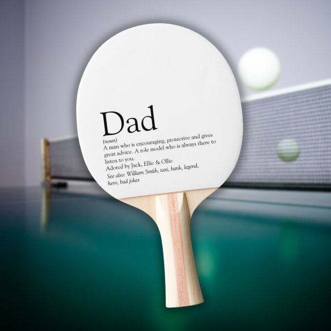 Pala De Ping Pong La mejor definición de papá papá papá del mundo (World's Best Ever Dad Daddy Father Definition Ping Pong Paddle)
