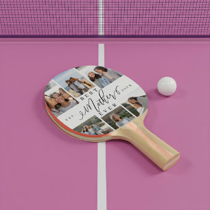 Pala De Ping Pong La mejor madre guiñando el Collage de fotos del Dí