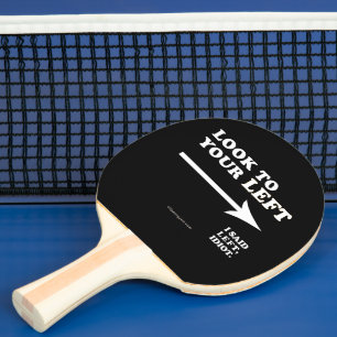 Pala De Ping Pong La mirada de SlipperyJoe hacia su izquierda gruesa