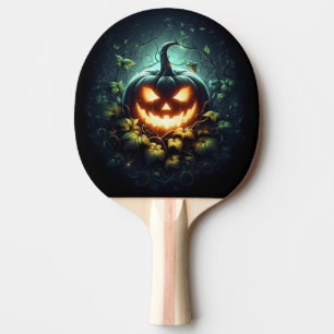 Pala De Ping Pong La naturaleza espeluznante resplandeciente calabaz