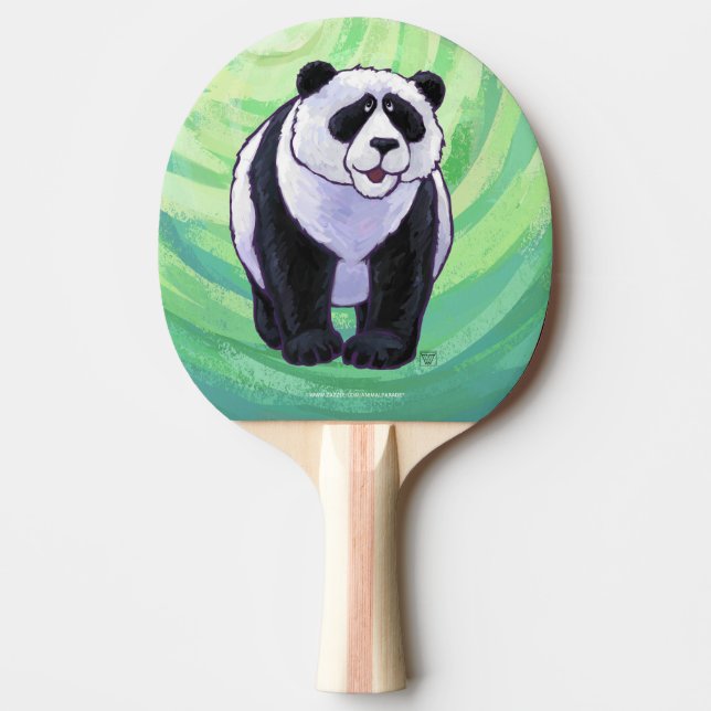 Pala De Ping Pong La panda linda refiere verde (Anverso)