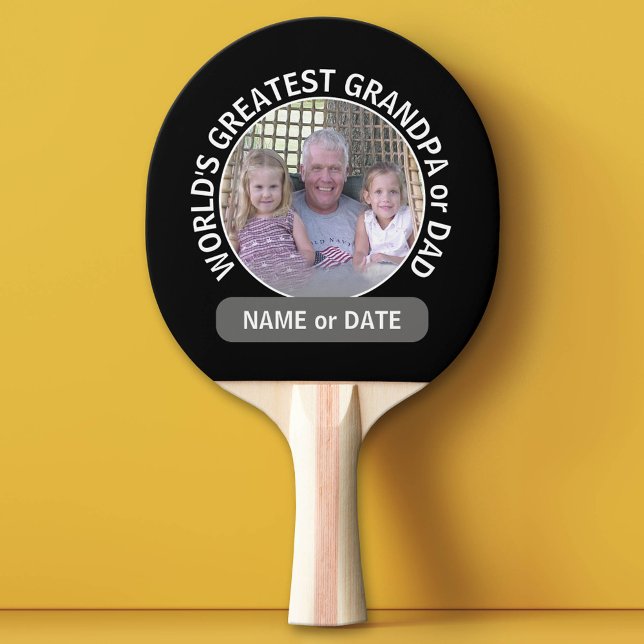 Pala De Ping Pong La plantilla de fotos del mayor Personalizado del  (Custom Ping Pong Paddle for Dad)