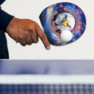 Pala De Ping Pong La Tierra De Los Libres Hogar Águila Morena Fuegos