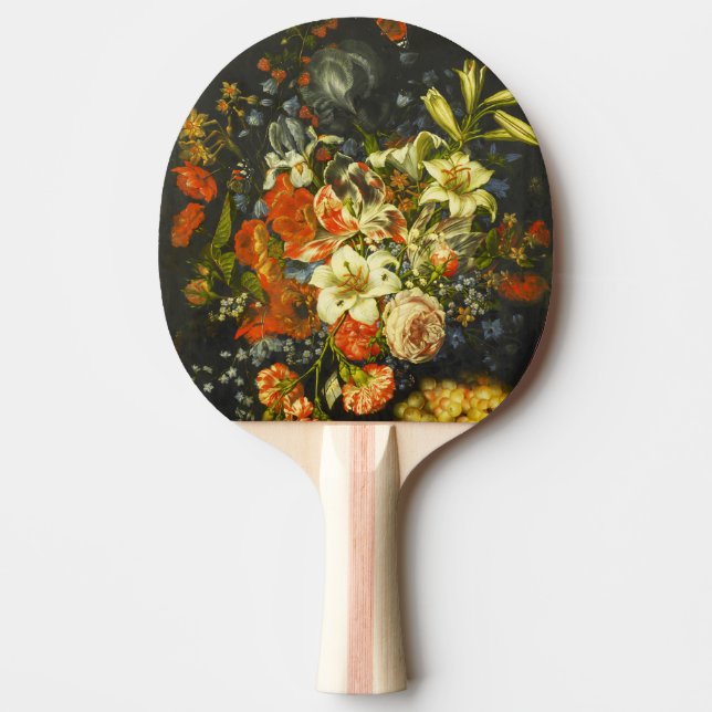 Pala De Ping Pong La vida con flores y fruta (Anverso)