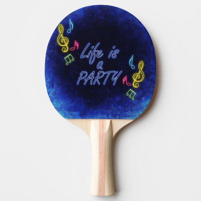 Pala de Ping Pong La Vida es una Fiesta (Anverso)