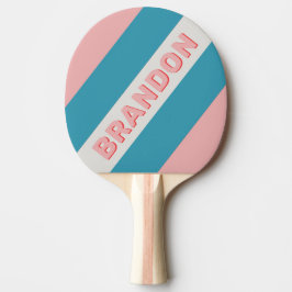 Pala De Ping Pong Labial Vintage A Rayas con Nombre