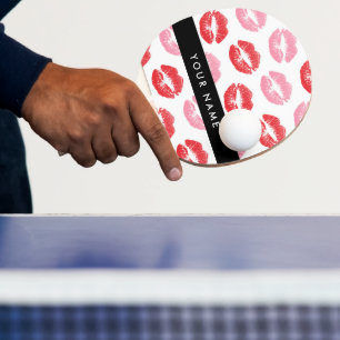 Pala De Ping Pong Labios rojos, labios rosados, besos, tu nombre, pe