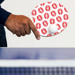 Pala De Ping Pong Labios Rojos, Patrón De Labios, Labios Rojos, Beso
