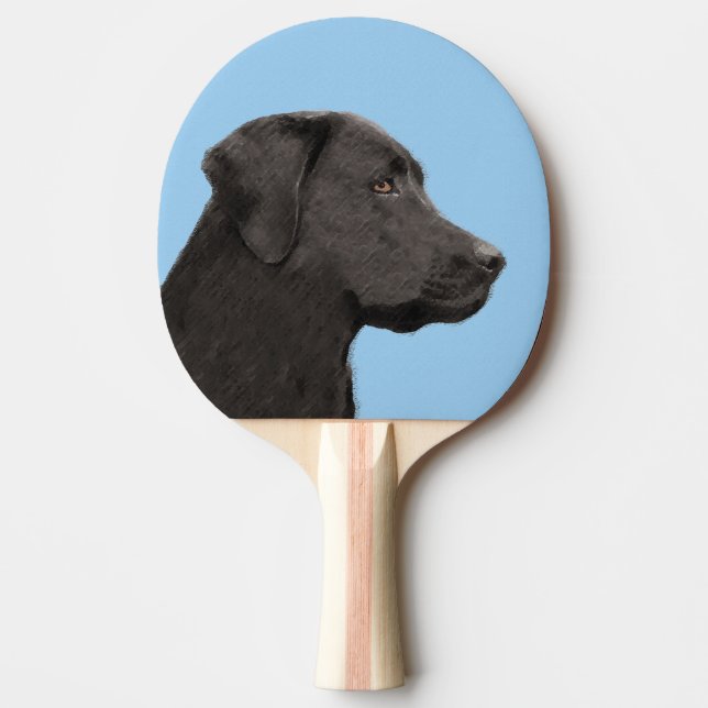Pala De Ping Pong Labrador recuperar pintura negra original de perro (Anverso)