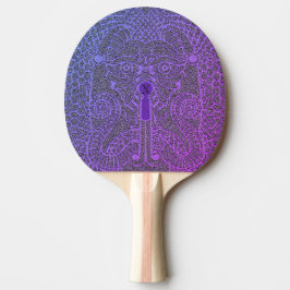 Pala De Ping Pong Lámina de alfileres/negro de pong de dragón/abstra