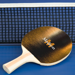 Pala De Ping Pong Lámparas abstractas mar brillante Monograma bronce