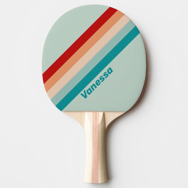 Pala De Ping Pong Lanza de mar pálido con nombre (Anverso)