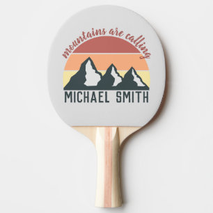 Pala De Ping Pong Las montañas de colores pastel son grises monocíri