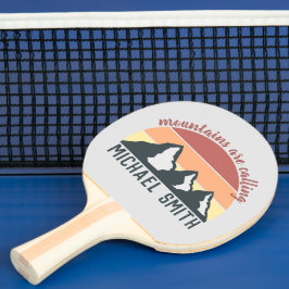 Pala De Ping Pong Las montañas de colores pastel son grises monocíri