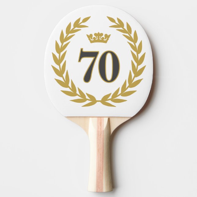 Pala De Ping Pong Laurel Wreath y Crown 70 años (Anverso)