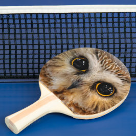 Pala De Ping Pong Lechuza blanca pequeña del norte