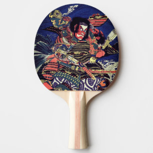 Pala De Ping Pong Legendario guerrero samurai japonés Ukiyo-e Ping P