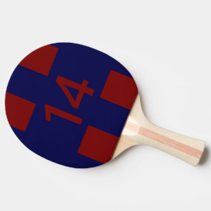 Pala De Ping Pong Legendario Nº 14 en rojo y azul
