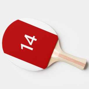 Pala De Ping Pong Legendario Nº 14 en rojo y blanco