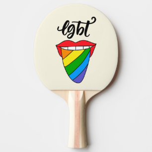 Pala De Ping Pong Lengua arcoiris LGBT
