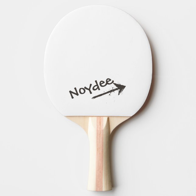 Pala De Ping Pong Letras negras y flecha en tu (Anverso)