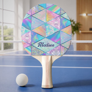 Pala De Ping Pong Libreta de dibujo femenina holográfica elegante y