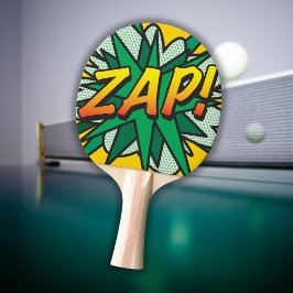 Pala De Ping Pong Libro cómico Pop Art ZAP Diversión moderna moderna