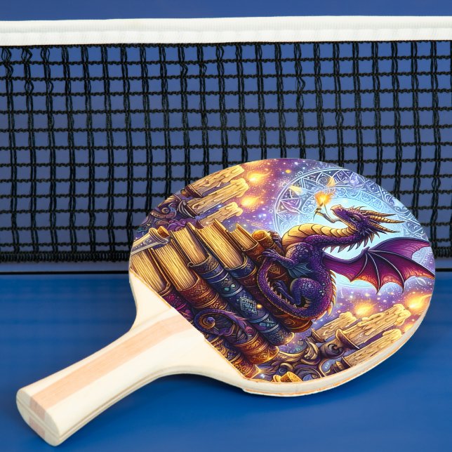 Pala De Ping Pong Libros de Brujo de Dragón Místico (in situ)