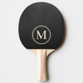 Pala De Ping Pong Lienzo Negro Monograma